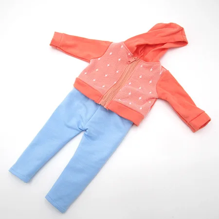 Детская Одежда для куклы подходит 43 см игрушка новорожденная кукла и американская Кукла Одежда Розовый Повседневный костюм - Цвет: M--317