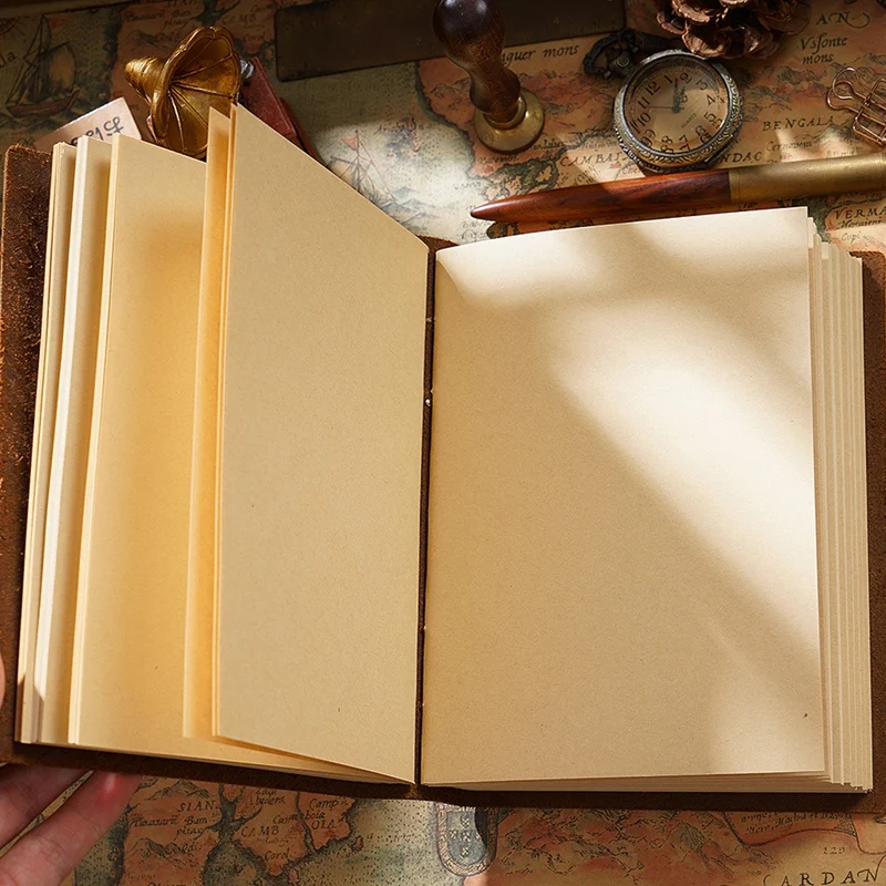 Retro Handmade Notebook Sketch Retro Leather Notepad Eco Paper Creative Notebook-1Pcs Retro Handmade Notebook Sketch Retro Leather Notepad Eco Paper Creative Notebook-1Pcs