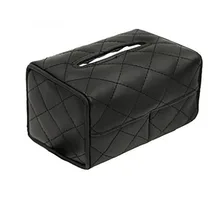 ZYHW держатель салфетки коробка солнцезащитный козырек подвесной Авто внутри черный клетчатый кожаный текстурный тканевый ящик автомобильные аксессуары QP50442