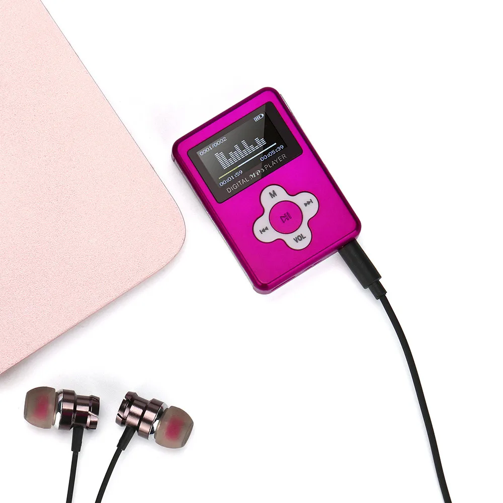 Хит, стильный дизайн, USB мини mp3-плеер, ЖК-экран, поддержка 32 ГБ, Micro SD, TF карта# T2