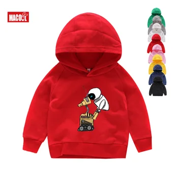 

children's sweatshirts Kids Long Sleeves Hoodies Wall-E Robot t shirt Cartoon Funny babi boy clothes hoodi fashion shirt tops