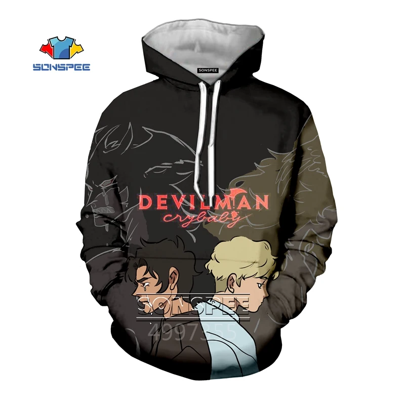 SONSPEE DEVILMAN crybaby/Осенняя модная толстовка для мальчиков и девочек-подростков толстовка с 3D принтом для отдыха, топ с длинными рукавами, пуловер для детей, C155 - Цвет: 21