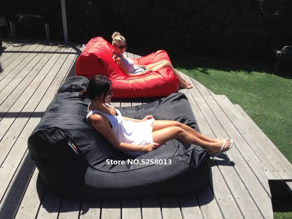 Очень Большой Плавающий матрац, гигантский бассейн боковые beanbag стул на воде, уличная мебель диван-черный
