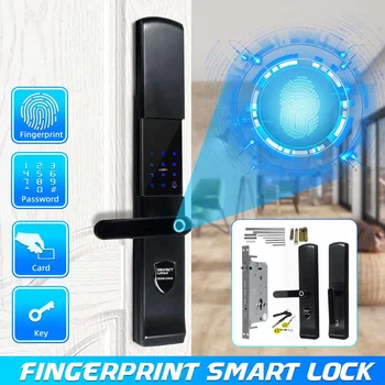 

Smart Door Fingerprint Lock Digital Password Touch Electric Lock Key Card Anti Theft Security Kit Access Control Home Office