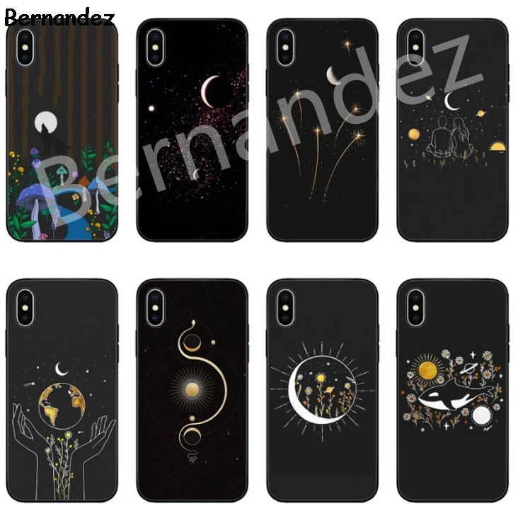 Bernandez 5 5S SE 6 6S TPU чехол для телефона iPhone 7 8 Plus X Xs Max XR Новый арт подсолнухи кошка змея