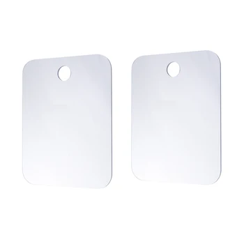 

2 PCs Anti-Fog Shower Mirrors Fogless Shaving Mirror Bathroom Anti-Fog Mirror For Bathroom Travel Washroom