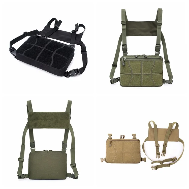 1000D нейлоновая тактическая нагрудная сумка, рюкзак для мужчин, регулируемая многофункциональная сумка для инструментов Molle, военный охотничий жилет, сумка для улицы