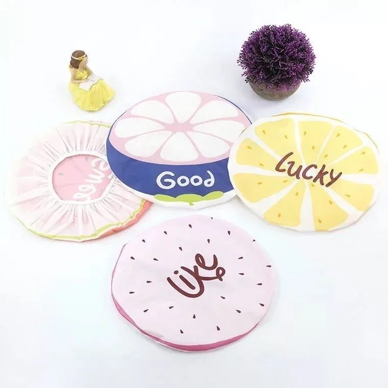 

5PC Color Random Point Waterproof Shower Cap Thickening Elastic Shower Cap Women Hair Salon Bathroom Supplies Reusable