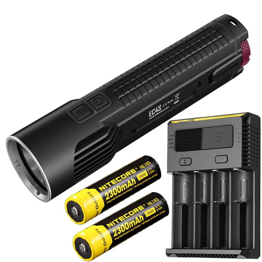 NITECORE EC4S ручной светильник для вспышки CREE XHP50 Макс. 2150 люмен луч бросок 280 м наружный фонарь поисково-спасательный Тактический светильник - Испускаемый цвет: EC4S NL1823 I4