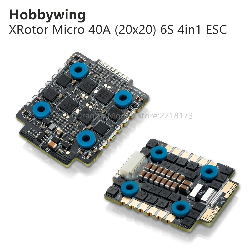 Hobbywing XRotor Micro 40A (20x20) 6S 4 в 1 ESC Blheli 32 Dshot 1200 / 150/300/600 для радиоуправляемого дрона FPV |