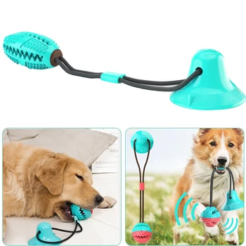

Pet Dog Toys TPR Suction Cup Tug Dog Toy Dogs Push Ball Toy Pet Leakage Food Toys Pets Tooth Cleaning Puppy Toothbrush Brush