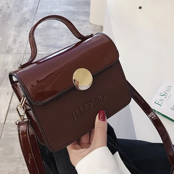 

Vintage PU Leather Top-handle Flap Bag Women Shoulder Designer Bag Ladies Crossbody Bag Handbag Female Crossbody Clutch Pouch