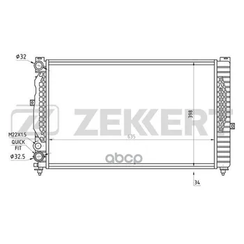 

Radiator OHL. DV. Audi A4 94-zekkert art. mk-1335