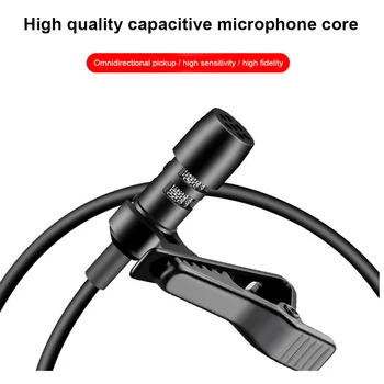 

With Usb Adapter Conference Type-C Interface Lavalier Condenser Microphone Omnidirectional Windproof Clip-on Gift For Smartphone