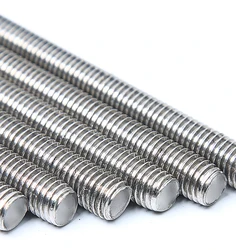 1PCS 304 Stainless Steel Threaded Rod Full-Thread Bar M2 M2.5 M3 M4 M5 M6 M8 M10 M12 M14 M16 M18 M20 Length 150mm - 500mm