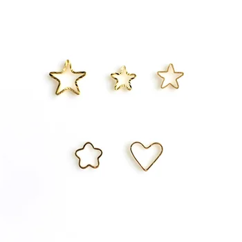 

wholesale 10 pcs/lot golden gold plated star connector jewelry making craft findings DIY for women