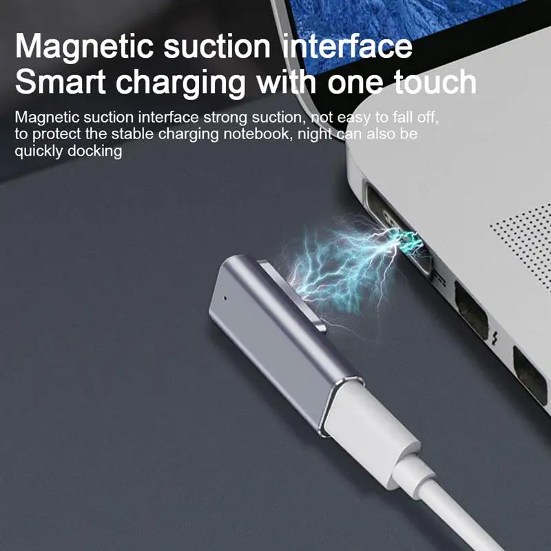 High Quality Magnetic USB C Adapter Type C to Magsaf* 2 /DC5521 to magsaf1 Connector PD Quick Charge Adapter For MacBook Air/Pro