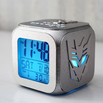 

Transformer 3D LED Table Clock Modern Wall Clock Digital Watches Display Clock mechanism Alarm Snooze Desk Alarm Clock