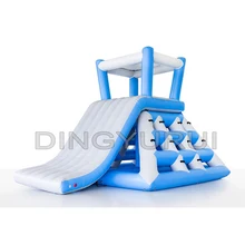 Inflatable Water Slide For Water Game Inflatable Bouncy Jumping Swimming Slide Water Sports Toy