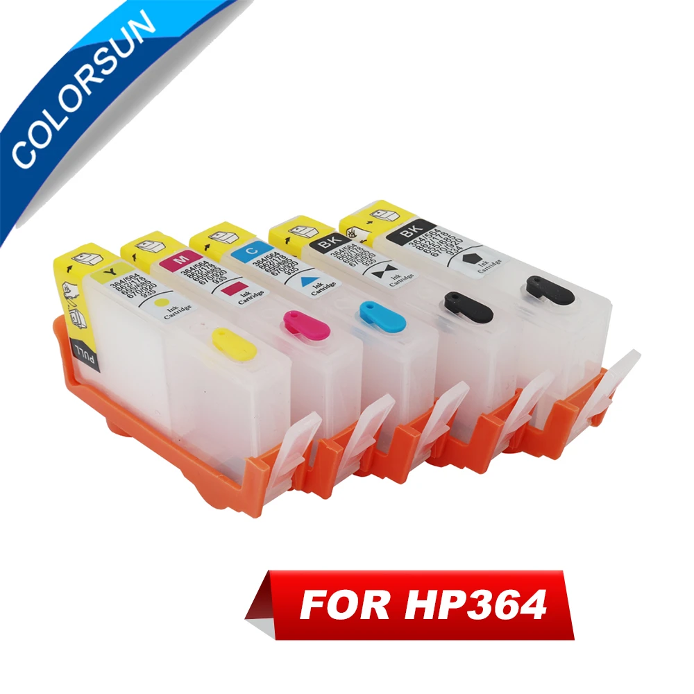 samen metro Huidige Colorsun 5pcs For HP364 Ink Cartridge for HP 364 XL For HP 5520 5524 6510  6520 7510 B109 B110 B209 B210 C309 C310 With ARC Chip|ink refill  cartridge|ink cartridge hp 78ink cartridge hp21 - AliExpress