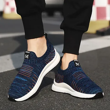 

Invisible Height Increasing 5 CM Men Elevator Shoes Summer Casual Sneaker Soft Comfort Flyknit Young Men Casual Footwear