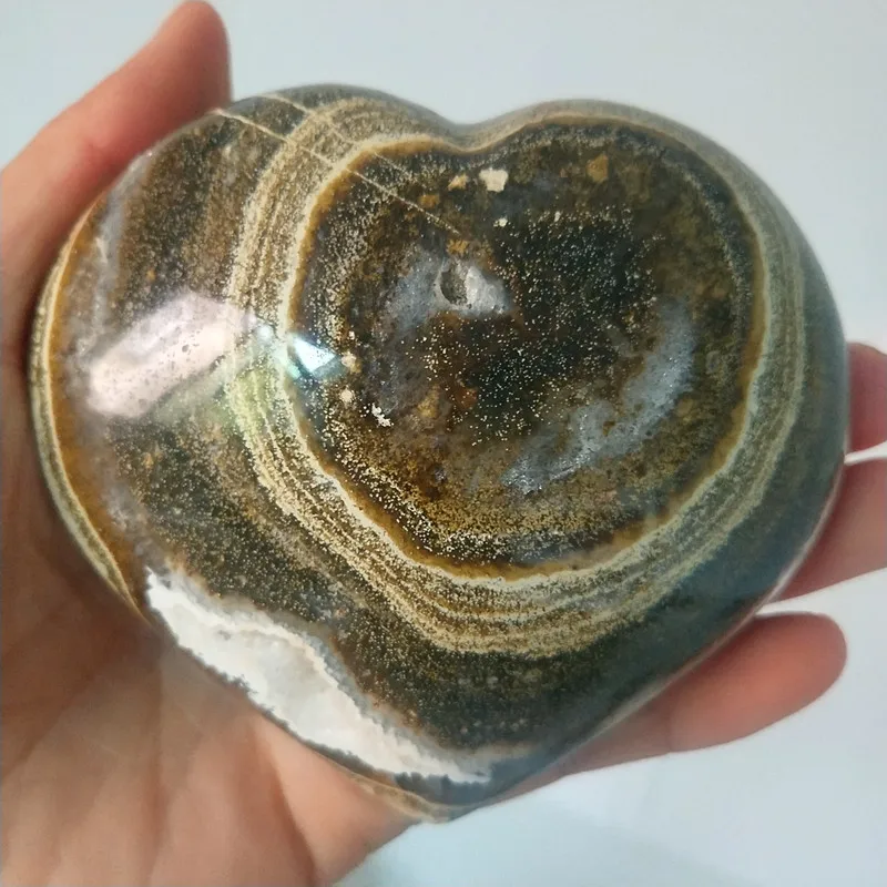 Natural sea jasper stone sea gem heart crystal stone mineral specimen crystal ston - Цвет: A13         374g