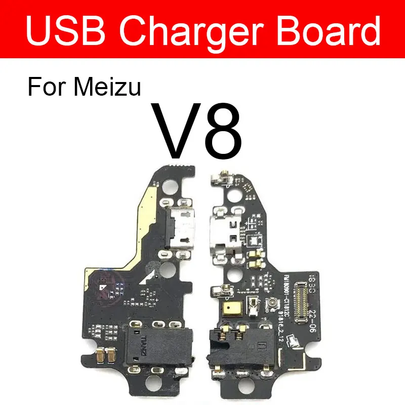 Зарядное устройство Usb Jack Prot Board Для Meizu Meilan Note 8 V8 X X8 Metal A5 M6T M9 M15 15 16 16X Plus Chargring Plug Dock Board - Цвет: Meizu V8
