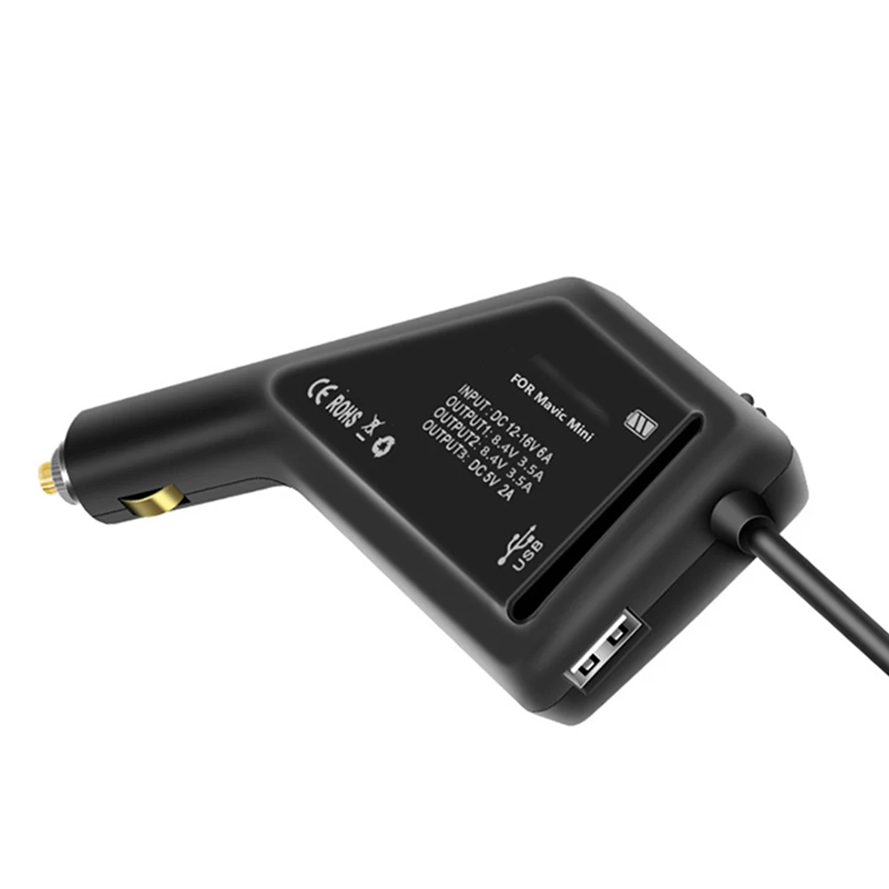 Портативный 2 в 1 Дрон батарея автомобильное зарядное устройство USB пульт дистанционного управления зарядная док-станция для DJI Mavic Mini Drone аксессуары