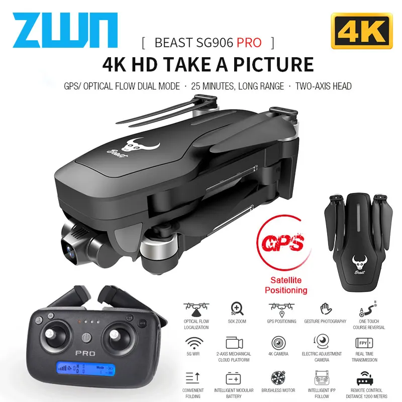 SG906 Pro GPS Drone with Wifi FPV 4K HD Camera Two-axis anti-shake Self-stabilizing Gimbal Brushless Quadcopter Vs Sjrc F11 Pro SG906 Pro GPS Drone with Wifi FPV 4K HD Camera Two-axis anti-shake Self-stabilizing Gimbal Brushless Quadcopter Vs Sjrc F11 Pro