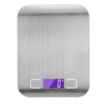 オンライン Digital Weighing Scale Mini Precision Grams Scales 5kg Digital Kitchen Scales Stainless Steel Electronic LCD Cooking Weighing