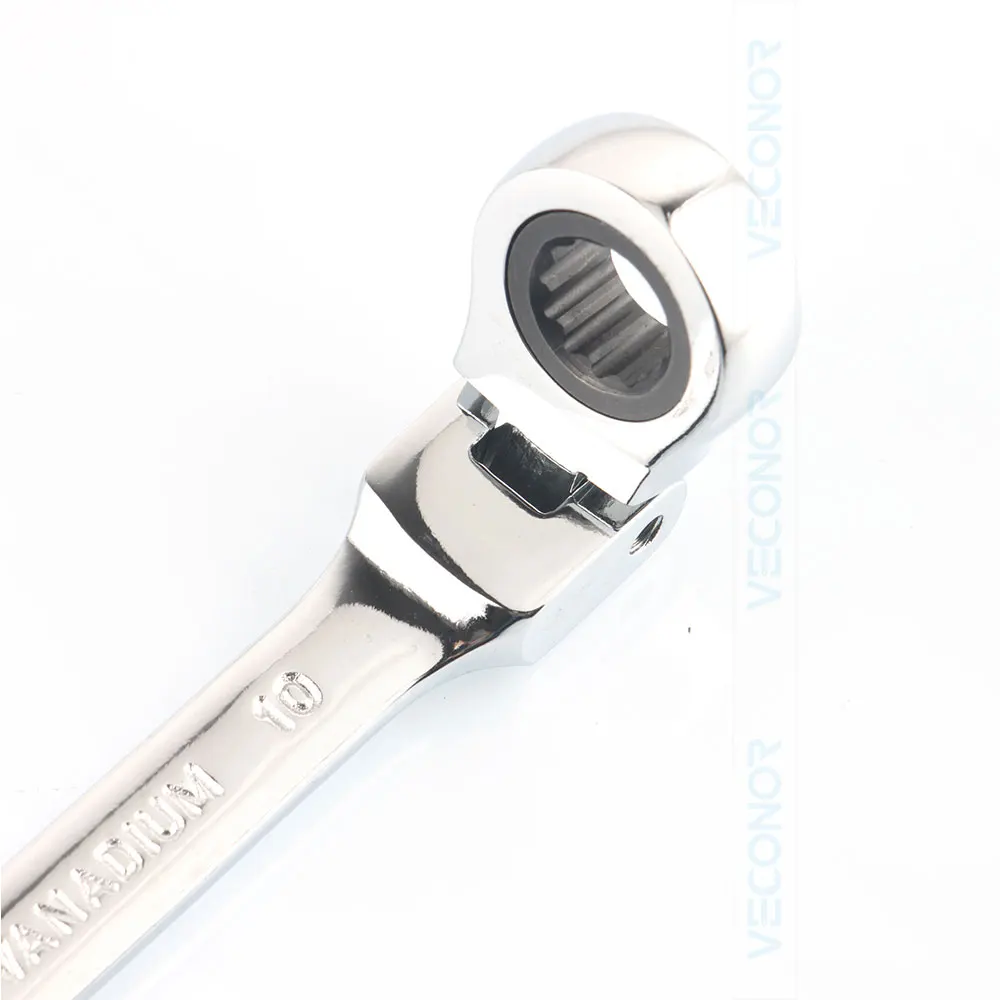 10 мм трещотка гаечный ключ зеркальная полировка гибкая головка 72 т трещотка ручной инструмент Мультитул