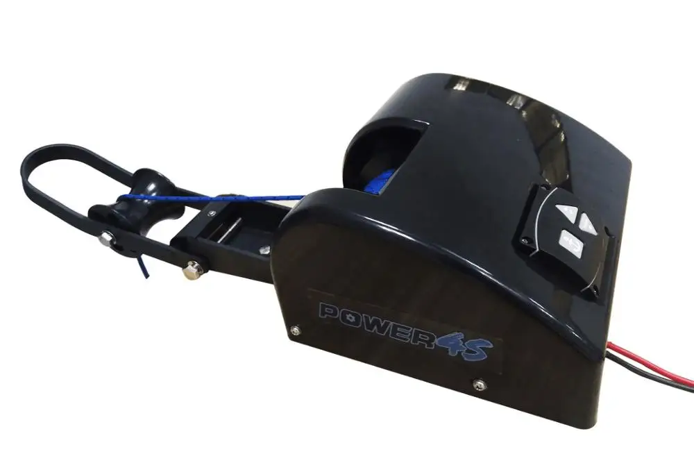 12V Якорная Лебедка для лодки подъёмник 35Lb для пресноводные морские понтон 4 варианта - Цвет: SAW