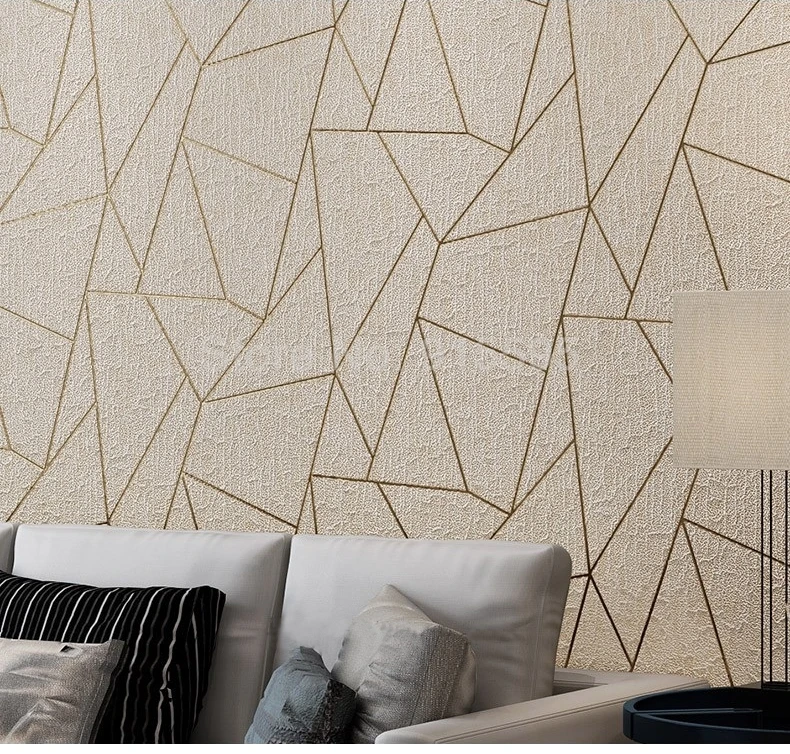 3D стереоскопическая Геометрическая Нетканая Флокированная настенная бумага Современная гостиная диван спальня ТВ фон домашний декор настенная бумага в рулонах