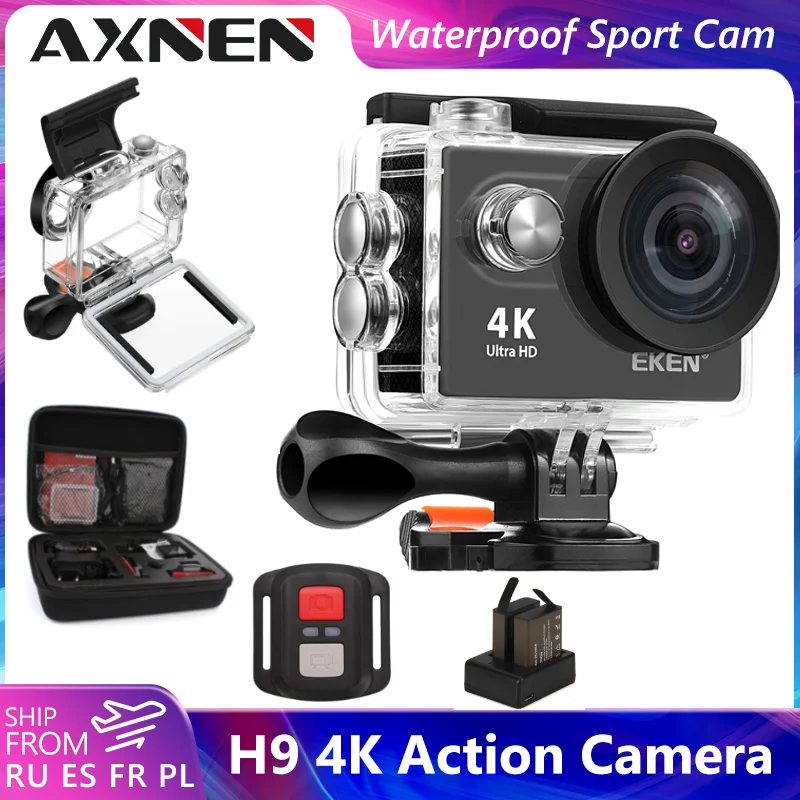 AXNEN H9 H9R Action Camera HD 4K Wifi 170D Underwater Waterproof sport Video go extreme pro cam | - Цена: 2 868,41 - 5 725,36 руб.