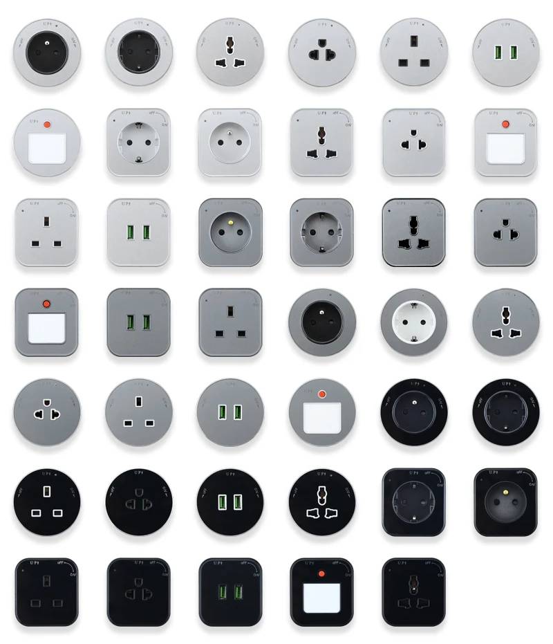 Univerzális Dugó Elektromos Aljzat Rejtett Fali Pályafutó