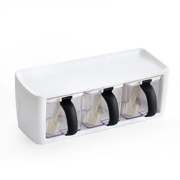 

Kitchen Organizer Creative Transparent Seasoning Cans Condiment Kitchen Spice Rack Storage Box Condiment Bottles Pepper Shakers