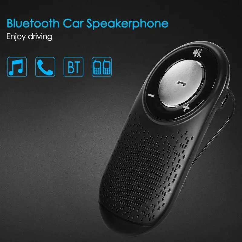 Universal Sun Visor Clip Hands-free Calling Kit Car MP3 Player Speakerphone Speaker Bluetooth FM TF Music Player