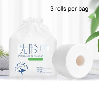 

3 Rolls Disposable Cleaning Face Towel Portable Travel Cosmetic Cotton Soft Face Towel for family