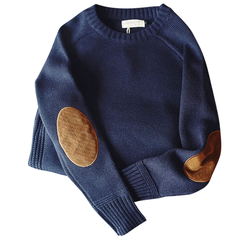 New Men Pullover Sweater Fashion Patch Designs Oversized Knitted Sweater Harajuku Streetwear Thick O Neck Causal Pullovers Wool 4