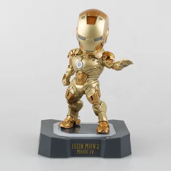 

Action Figure The Avengers Iron Man MK4 Electronic LED 17cm PVC Cartoon xmas collection Doll gift Collectible Model Anime