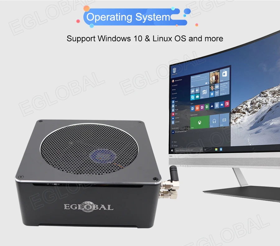 Eglobal игровой Мини ПК i9-9880H 8 ядер 16 потоков 2* DDR4 2666 МГц 2M. 2 Nuc Windows 10 Pro Linux настольный компьютер AC Wifi DP HD