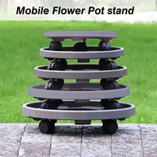 

Movable Flower Pot Holder, Universal Wheel, Mobile Tray, Plastic Vase With Roller, Round Chassis, Potted Plants Receiving Water