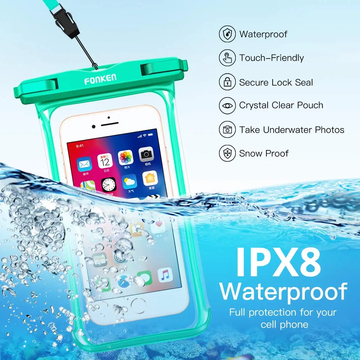 Waterproof Swimming Phone Pouch Universal Case Underwater Dry Bag