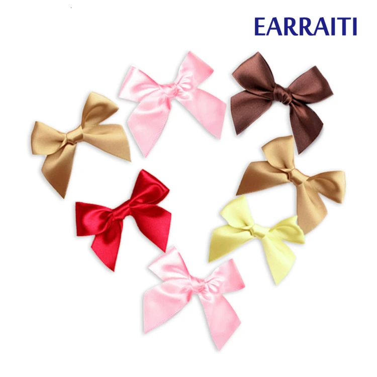 

500 шт., 7,5x5,5 см, маленькие Ленточные банты в рукоделии, ширина 2,5 см, полиэстер, подарок, бант, искусственный бант, ручная работа, подарок на