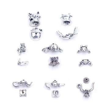 

Teapot Snowman Cat Fish Frog End Bead Cap For Bracelet Jewelry Making Findings Gold Silver Tone Zinc Metal DIY Accessories