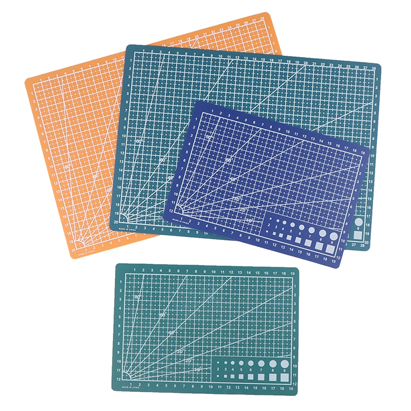 Tabla de corte de líneas de rejilla de doble cara, tapete de corte autocurativo, A4, A5 PP, bricolaje