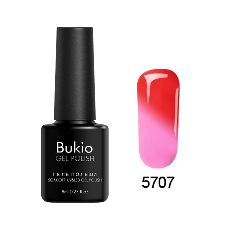 Bukio изменение температуры Цветной Гель-лак для ногтей долговечный 29 цветов различные Хамелеон светодиодный лак для ногтей Высокое качество Гель-лак - Цвет: 5707