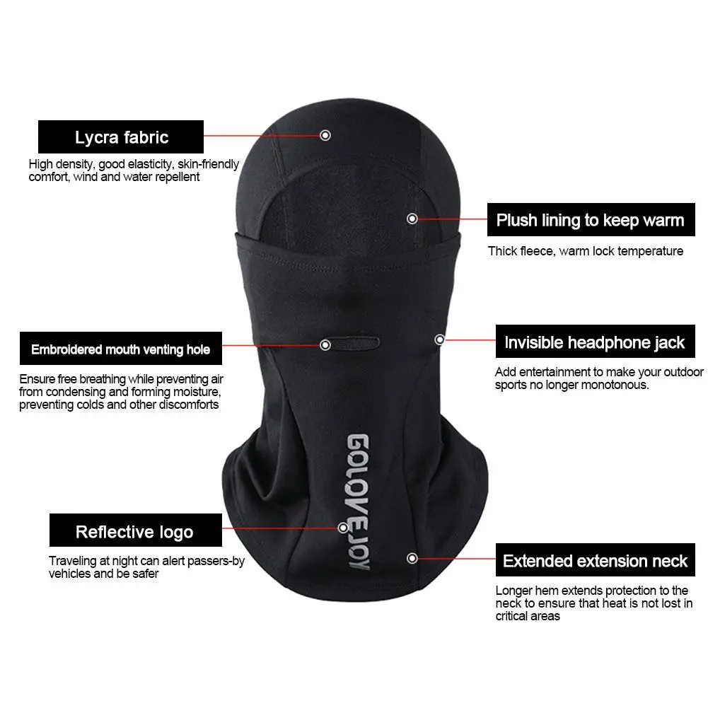 Winter New Mask Windproof Cotton Full Face Neck Guard Masks Ninja Headgear Hat Riding Hiking Outdoor Sports Cycling Masks Gadget