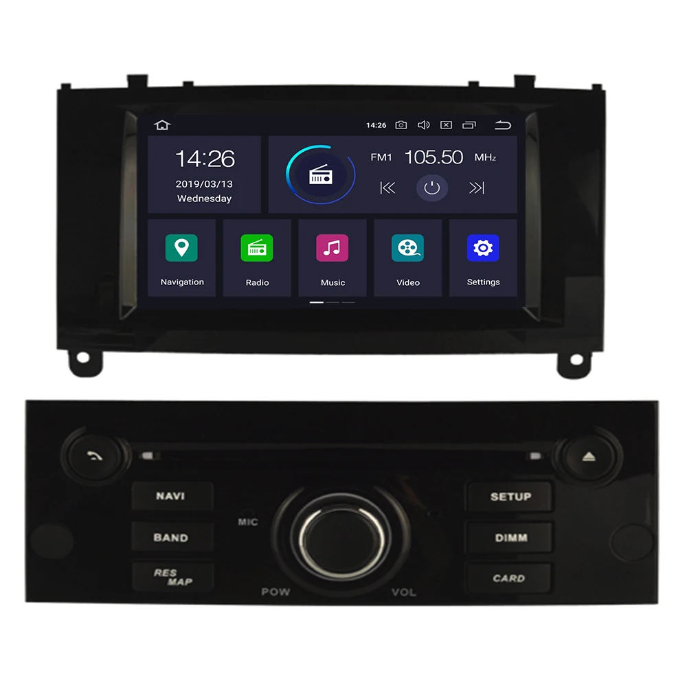2Din Android 10 автомобильное радио для Peugeot 407 2004-2010 автомобильный мультимедийный плеер