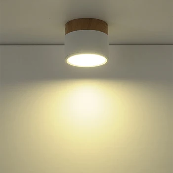 

Nordic LED Ceiling Lights Fixtures Indoor Aisle 5W 7W 12W Aluminum Black White Green Yellow Color Round Kitchen Ceiling Lamp AC
